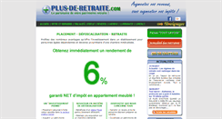 Desktop Screenshot of plus-de-retraite.com