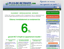 Tablet Screenshot of plus-de-retraite.com